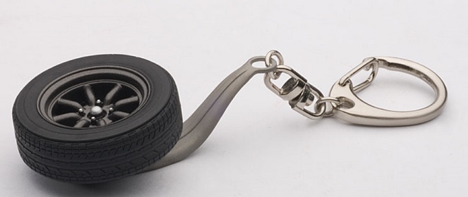 AutoArt 8-Spokes Steering Wheel Keychain